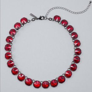 NWOT White House Black Market Red Station Necklace - Bold Holiday Jewelry